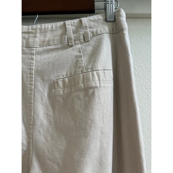 Avec Les Filles Ivory Wide Leg High Rise Pants size Small - Picture 6 of 12